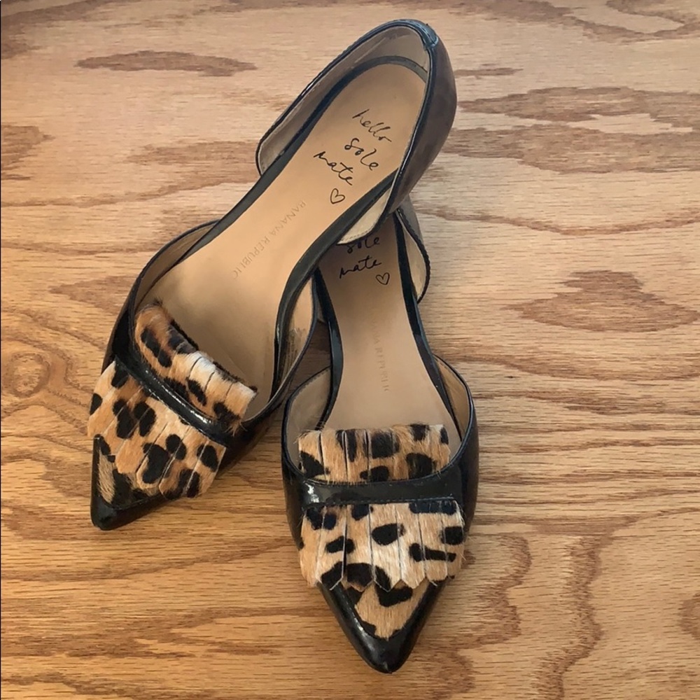 Leopard print d’orsay flat